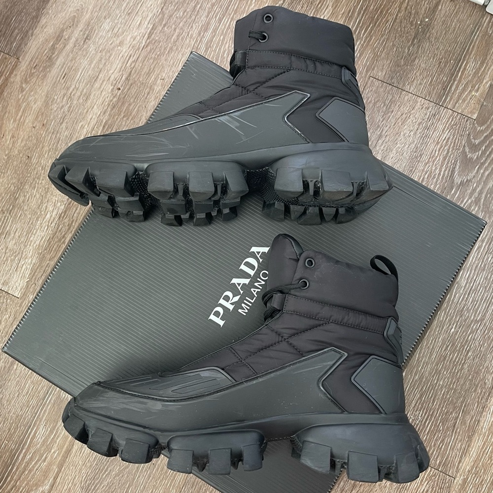 PRADA Cloudbust Thunder High Top Sneakers - 10.5 - 💯 AUTHENTIC - Picture 2 of 12